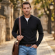 Sweter Męski ze Stójką Rozpinany Slim Fit Na Suwak