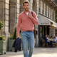 Sweter Męski ze Stójką Rozpinany Slim Fit Na Suwak