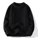 Sweter oversize'owy Wen's Cable Knit Okrągły dekolt