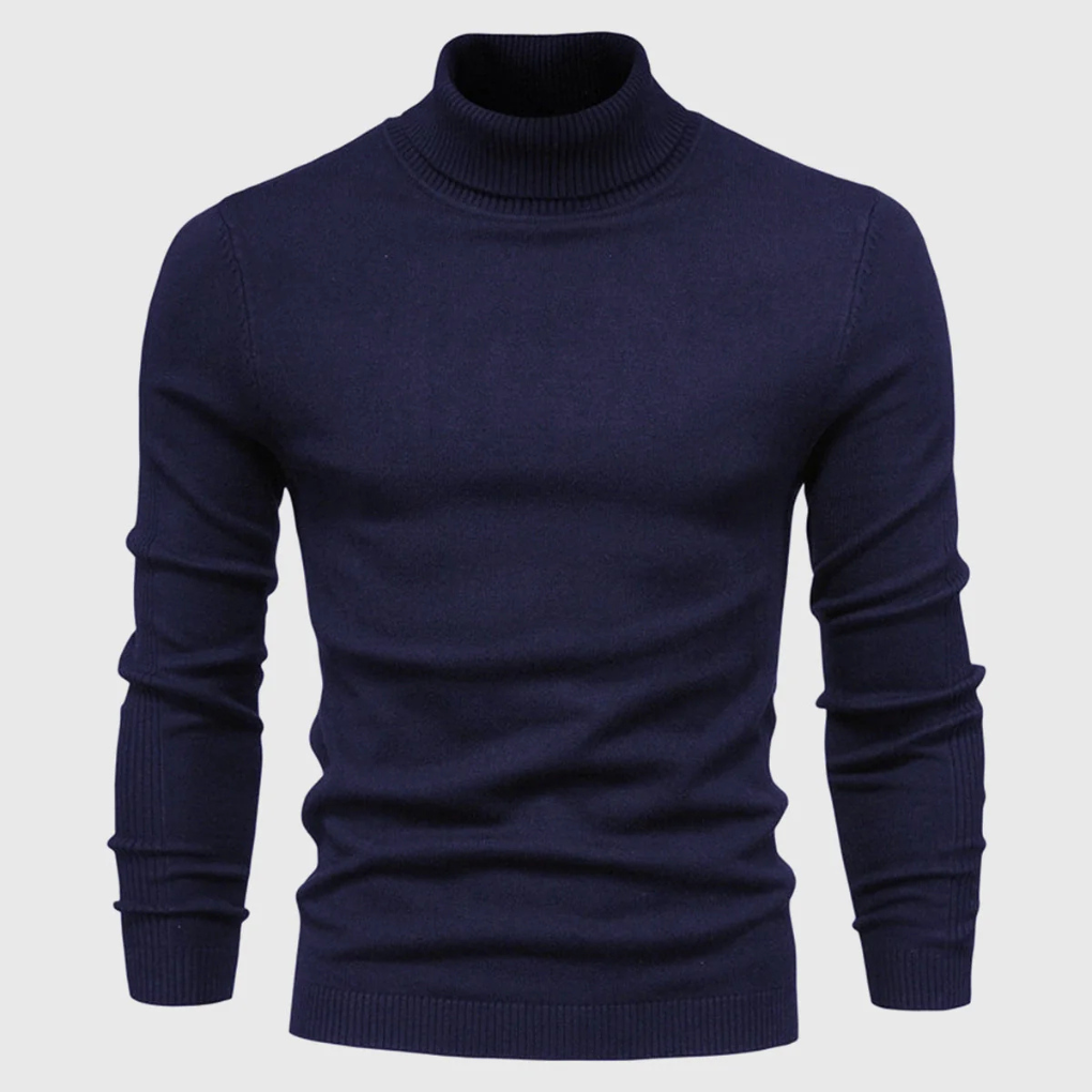 Sweter męski z golfem dopasowany
