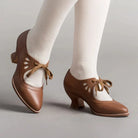 Botki damskie sznurowane w stylu retro