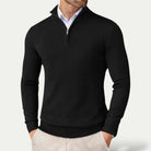 Sweter męski half zip ze stójką dopasowany