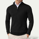 Sweter męski half zip ze stójką dopasowany