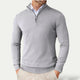 Sweter męski half zip ze stójką dopasowany